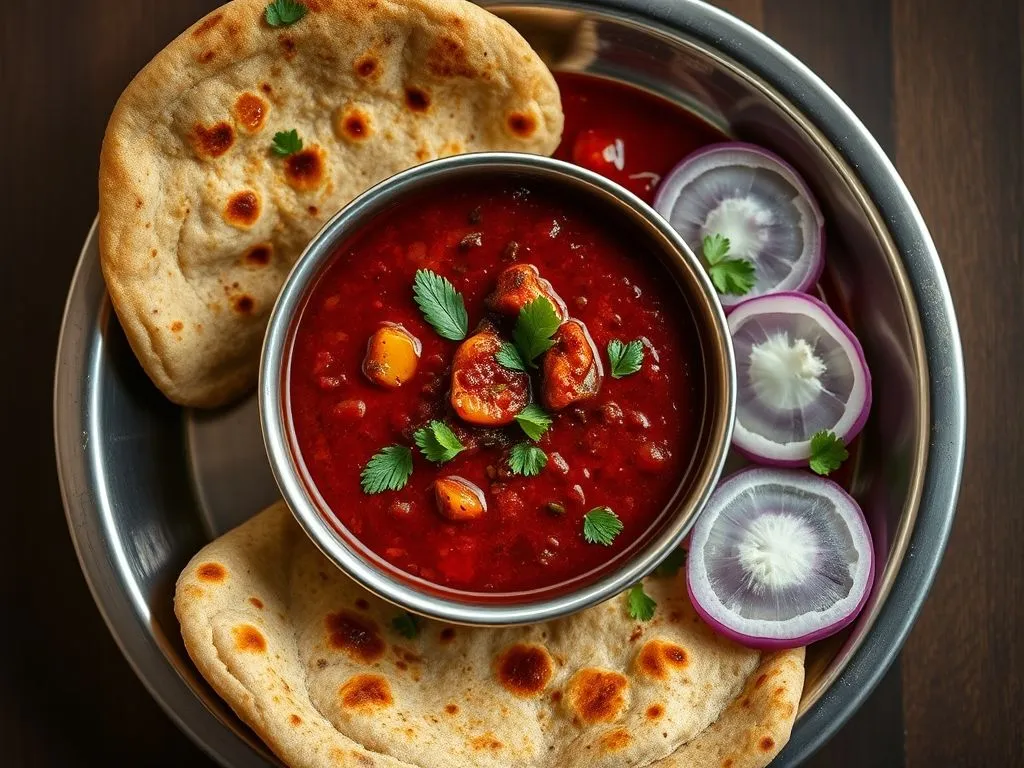 vegetarian healthy lunch - Khandeshi Dal