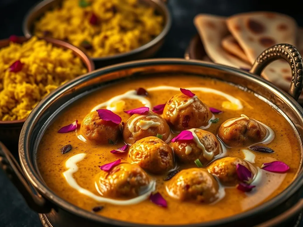 Vegetarian Dinner - Nawabi Kofta Curry