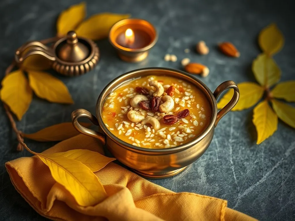 vegetarian desserts - Oats Sakkarai Pongal