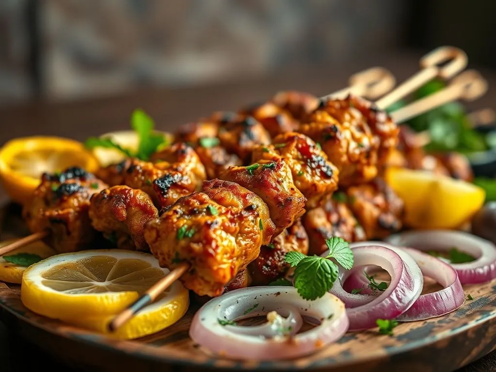 Nonveg Street Food Snack - chicken seekh kebab