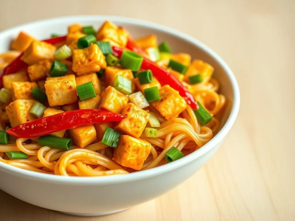 Noodle Recipes - Scrambled Tofy Noodles