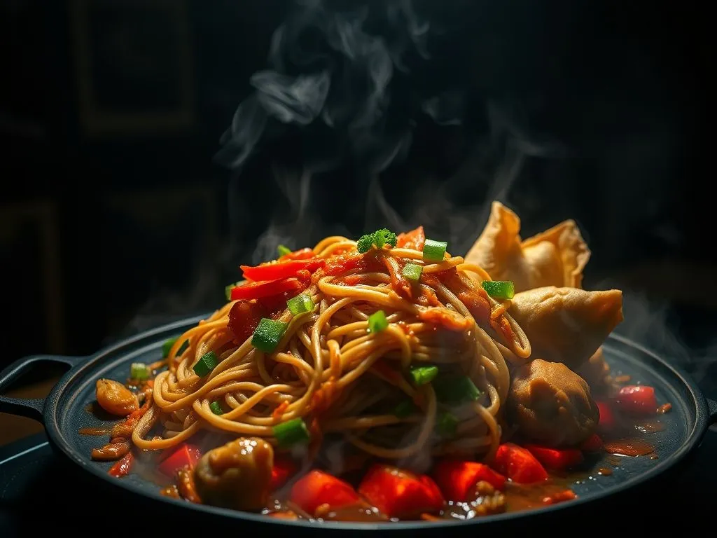 Fast Food Dinner Idea- Sizzler with Momos