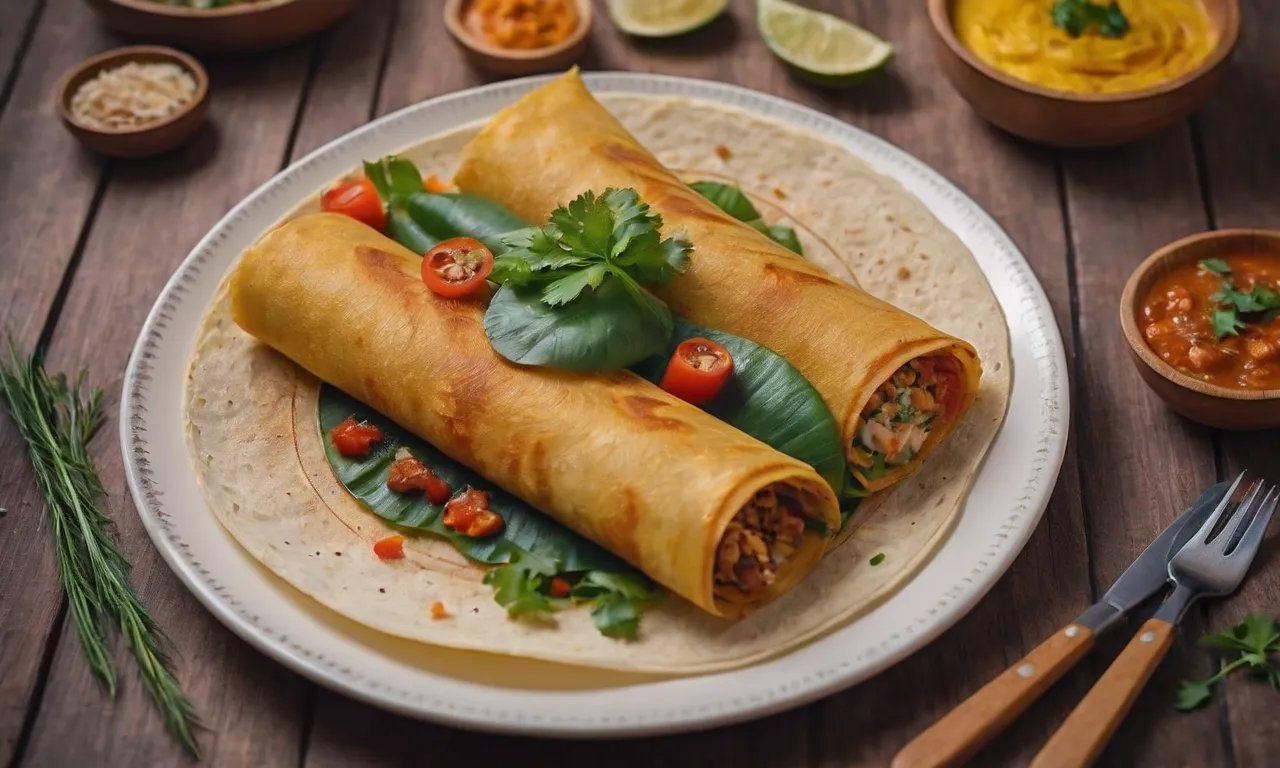 healthy dosa recipe - Dosa Wrap