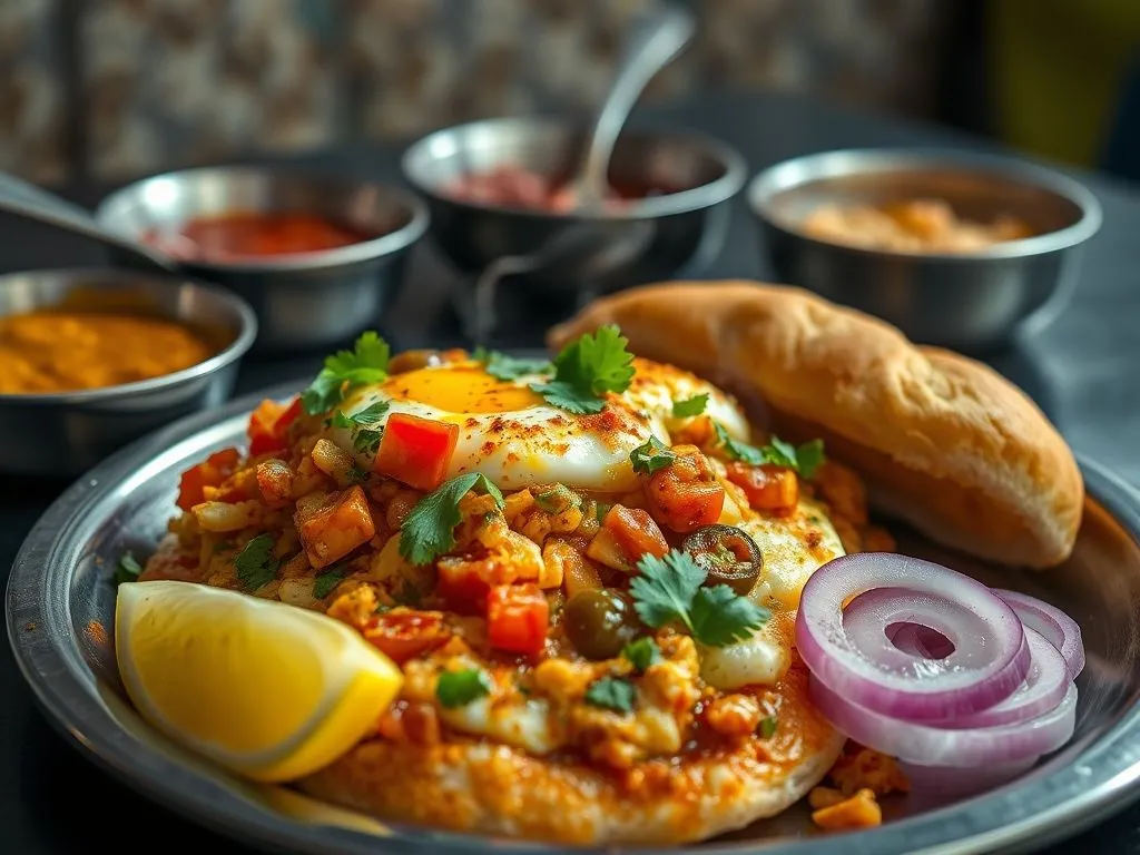 pav street snack - Egg Bhurji Pav
