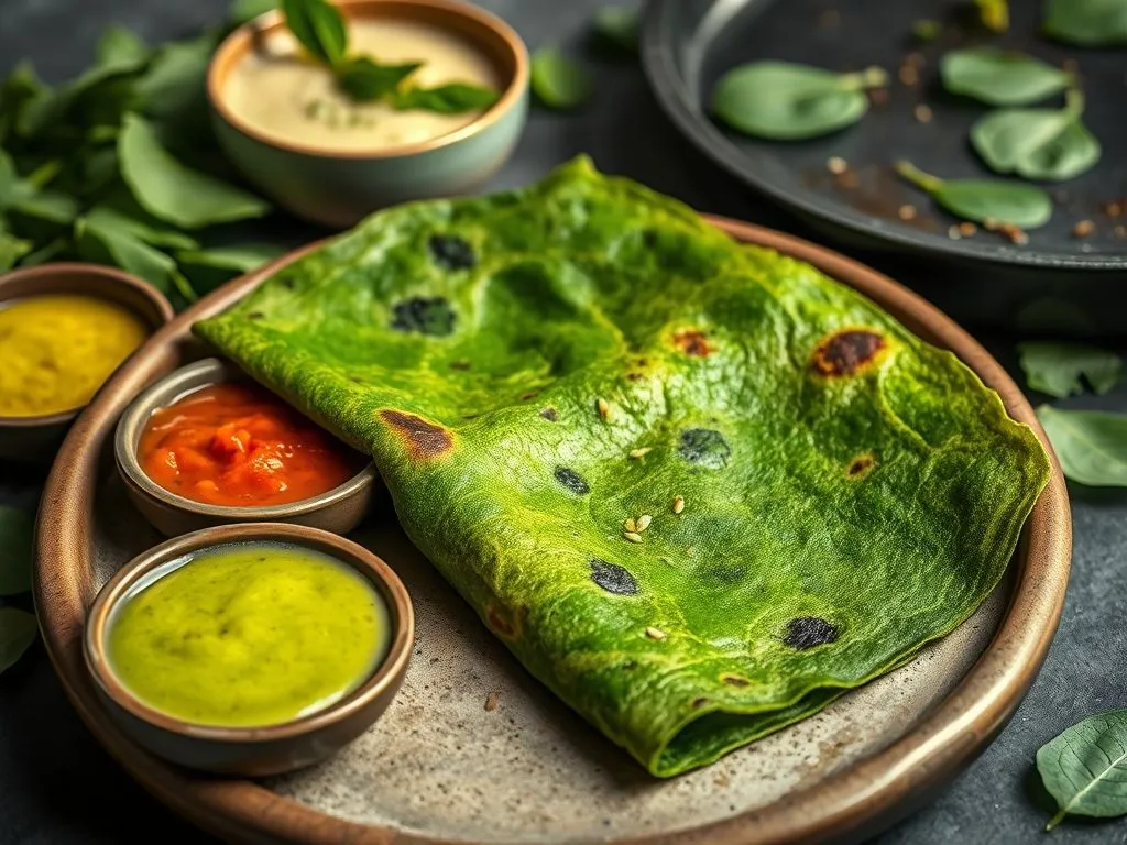 healthy dosa recipe - Palak Dosa